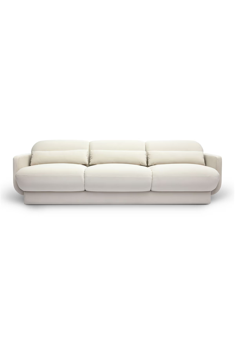 Azura Cream Velvet Sofa