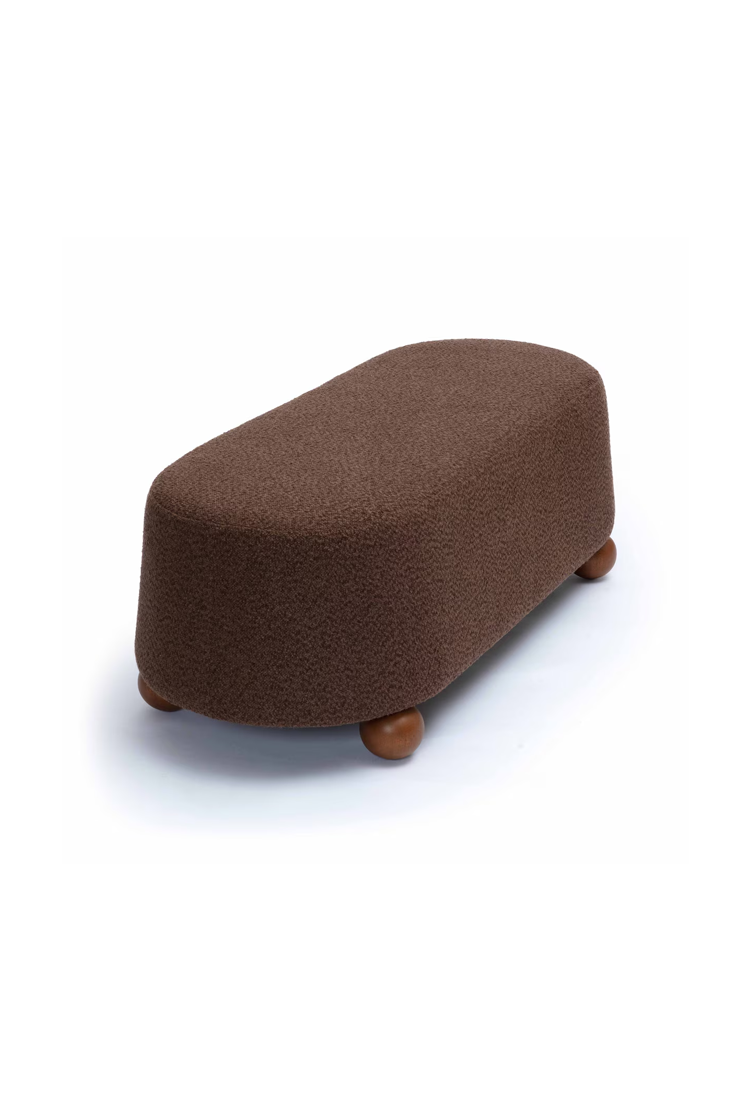 Sirenna Boucle Large Ottoman,Brown