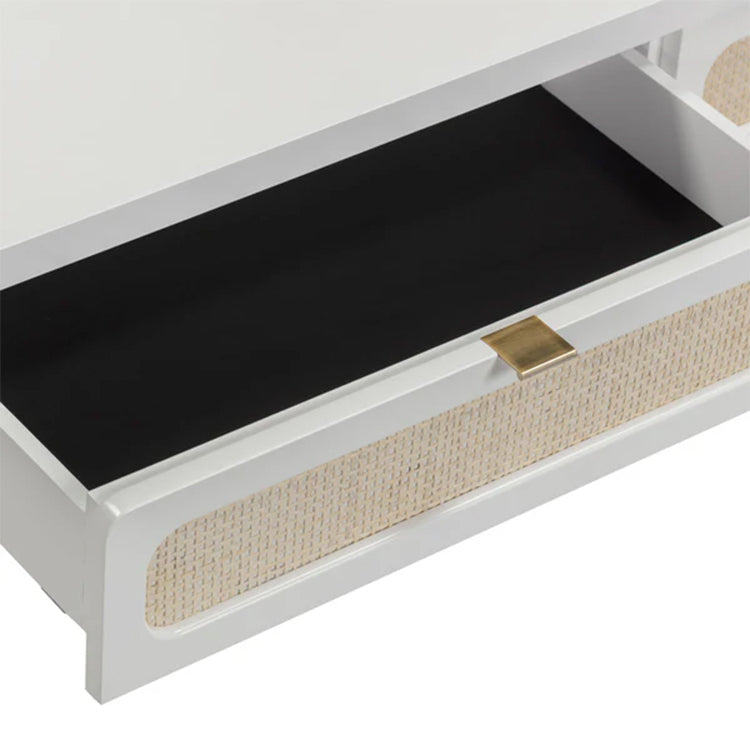 Pattie Rattan Console Table, White