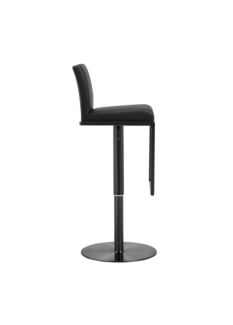 Albert BLK on BLK Vegan Leather Adjustable Stool