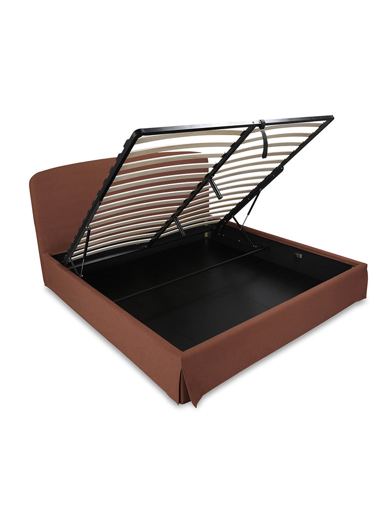 Snooze Queen Storage Bed,rust