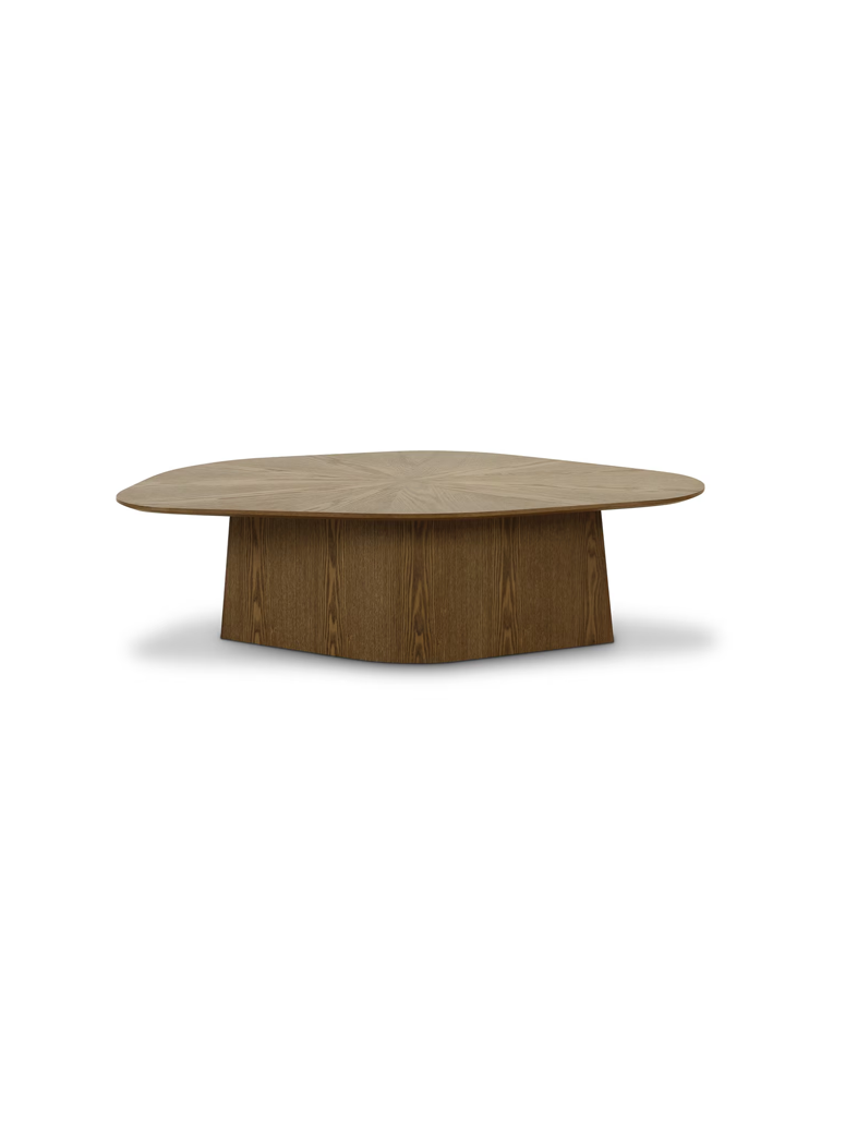 Fiorael Geometric Coffee Table,Brown Ash