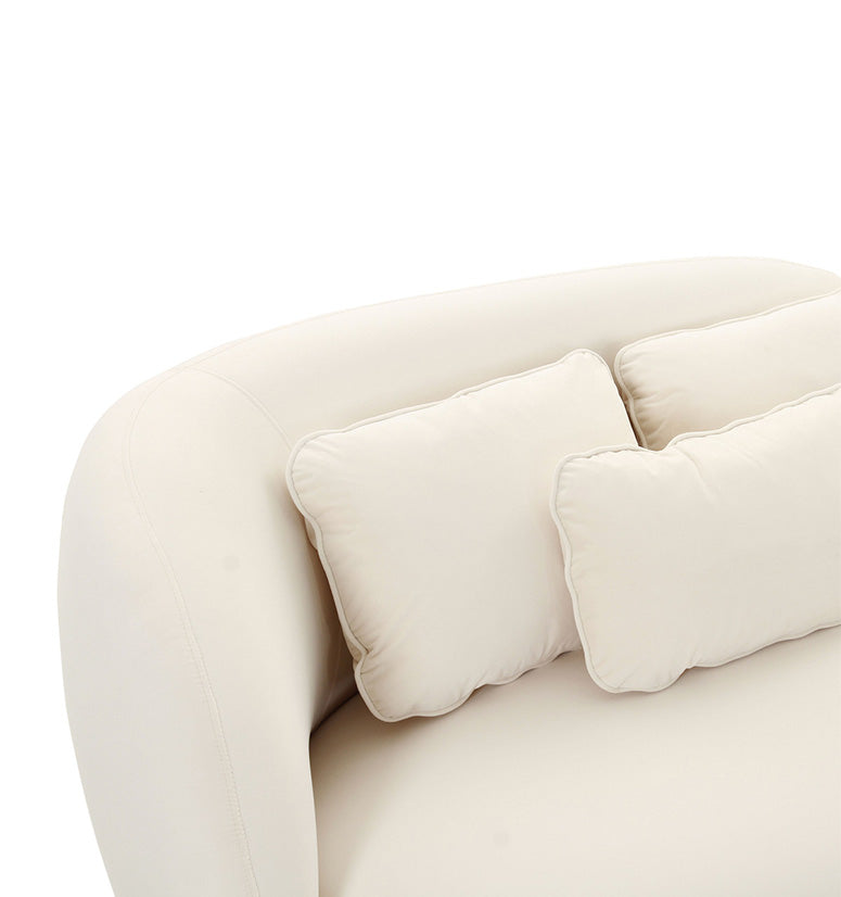 Denmark Velvet Chaise,cream