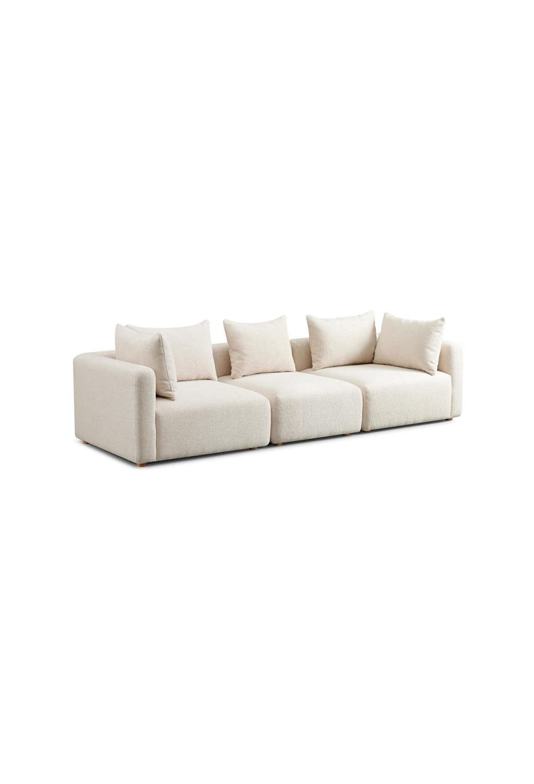 Temis Heavy Textured Fabric Sofa,Cream