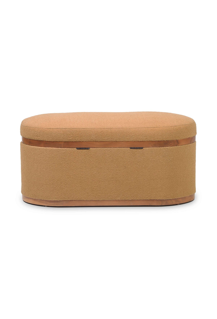 Vespera Oval Storage Ottoman,peach