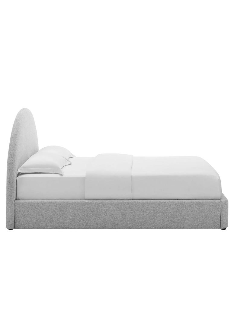 Hutch King Bed,light gray