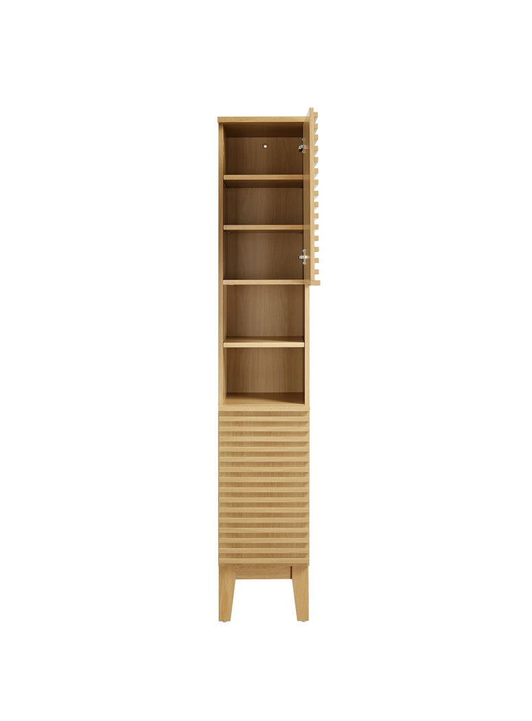 Chateau Narrow Bathroom Storage Cabinet,oak