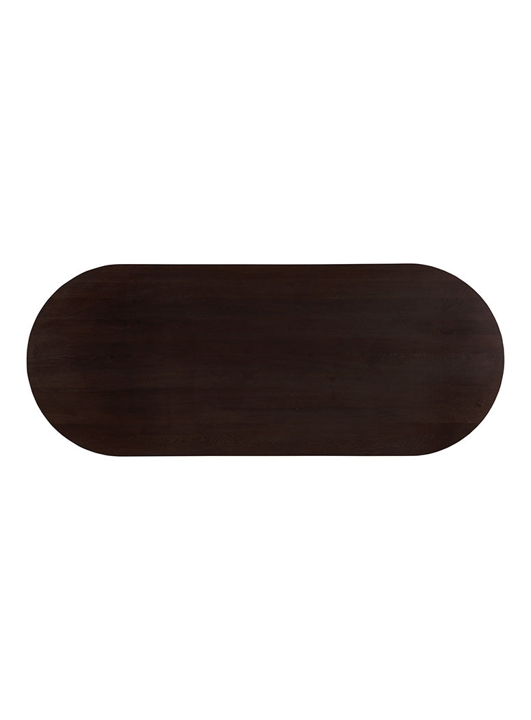 Pine Dining Table Small,dark brown