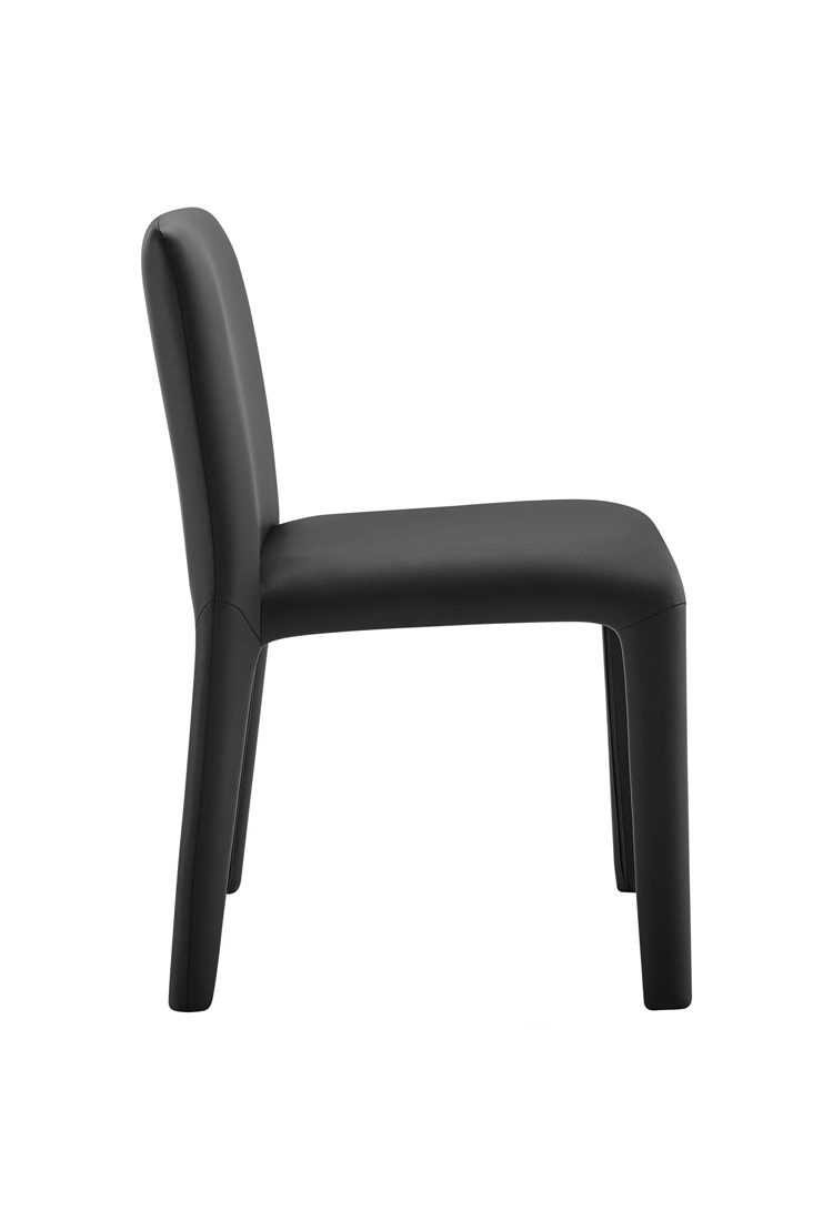 Noviara Vegan Leather Dining Chair,Black