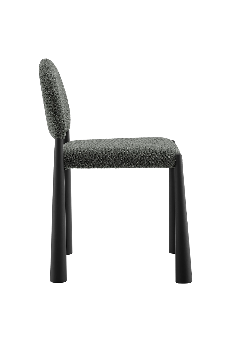 Alura Fabric Dining Side Chair,Black Anthracite