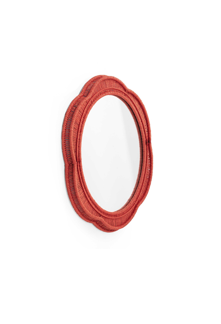 Bravura Wall Mirror,Red