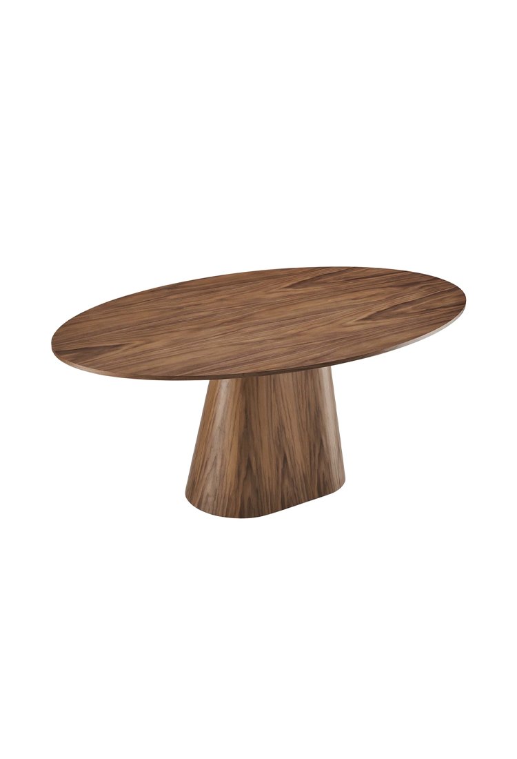 Quillon 75" Round Dining Table,Walnut