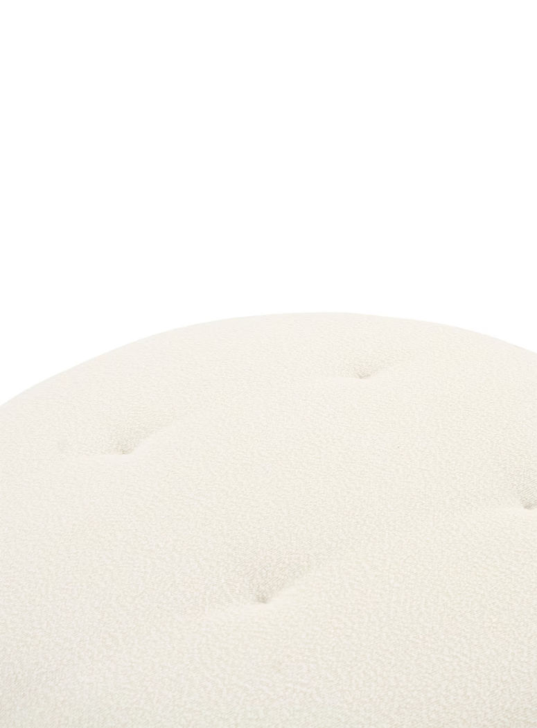 Lunaris Swivel Ottoman,Cream