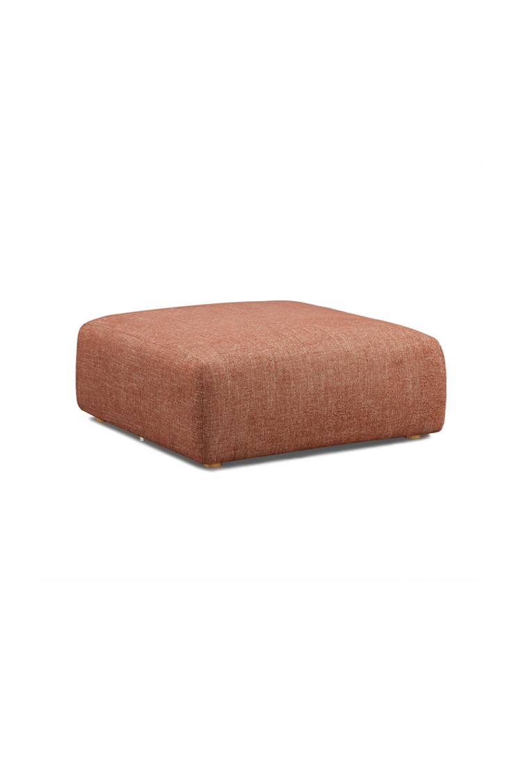 Temis Fabric Ottoman,Sedona Red