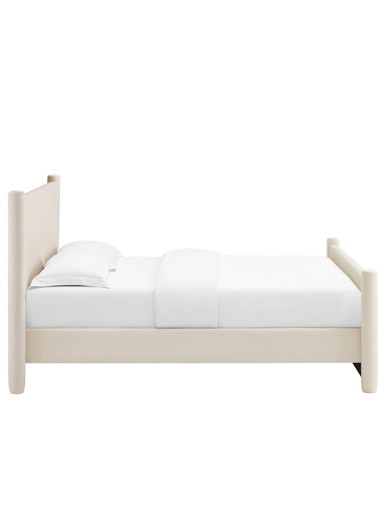 Mariselle Queen Plaform Bed,Alabaster