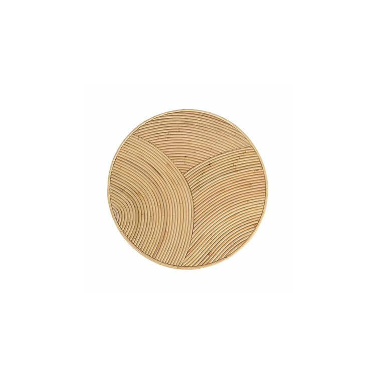 Mateo Natural Rattan Arch Side Table