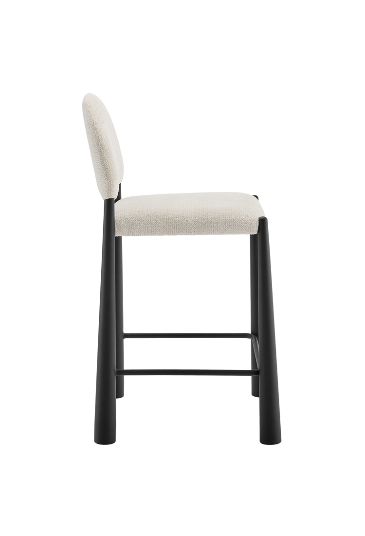 Alura Fabric Counter Stool,Black Cream