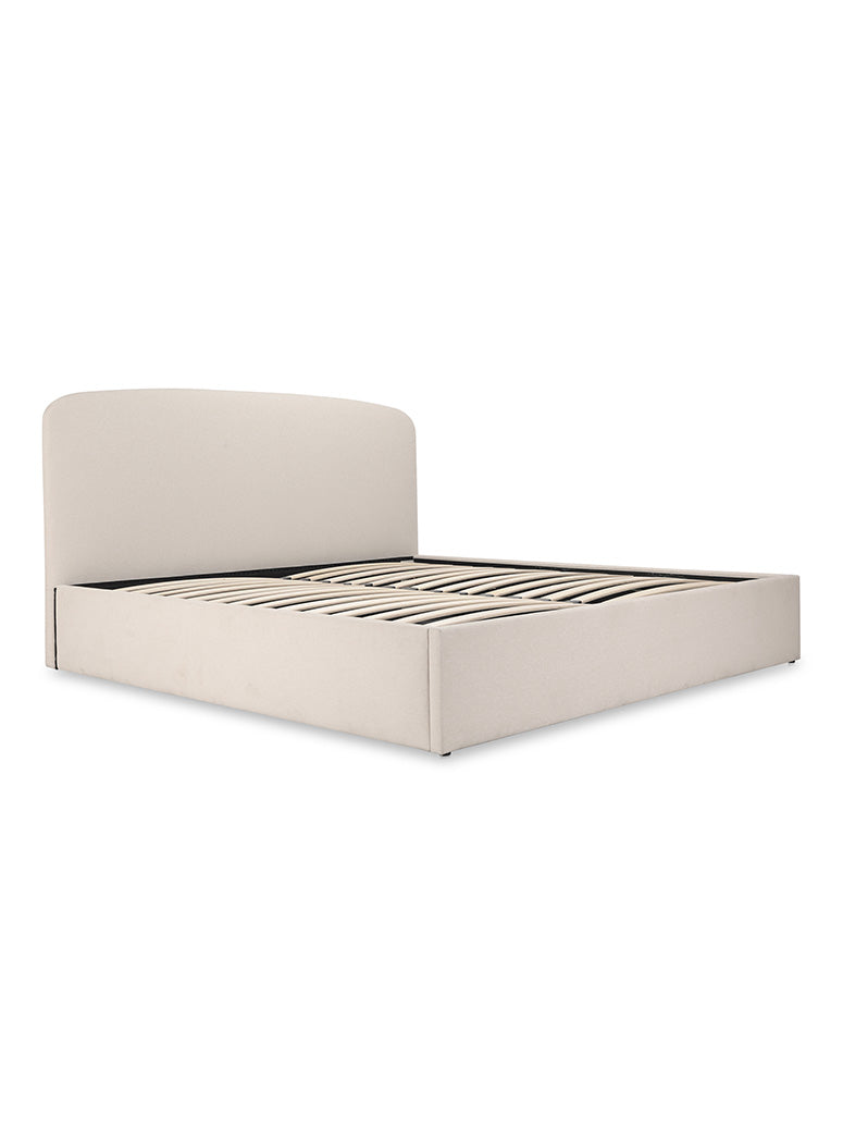 Snooze Queen Storage Bed,cream