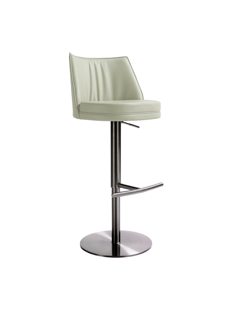 Gizmo Leater on Adjustable Stool,light grey