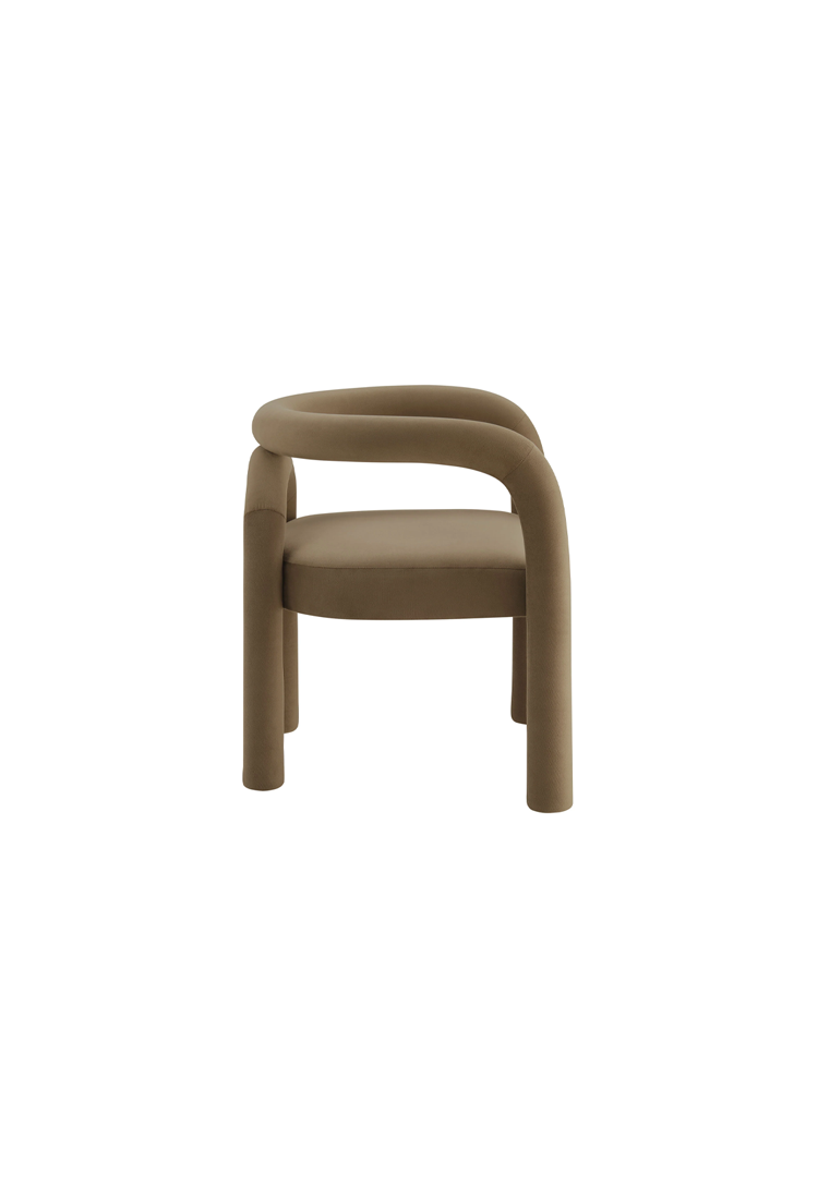 Cavara Velvet Dining Chair,Camel