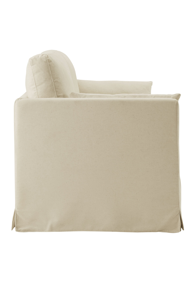 Leisure 85" Fabric Sofa,Linen