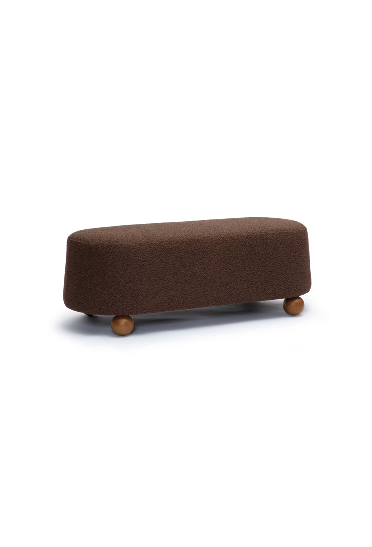 Sirenna Boucle Large Ottoman,Brown