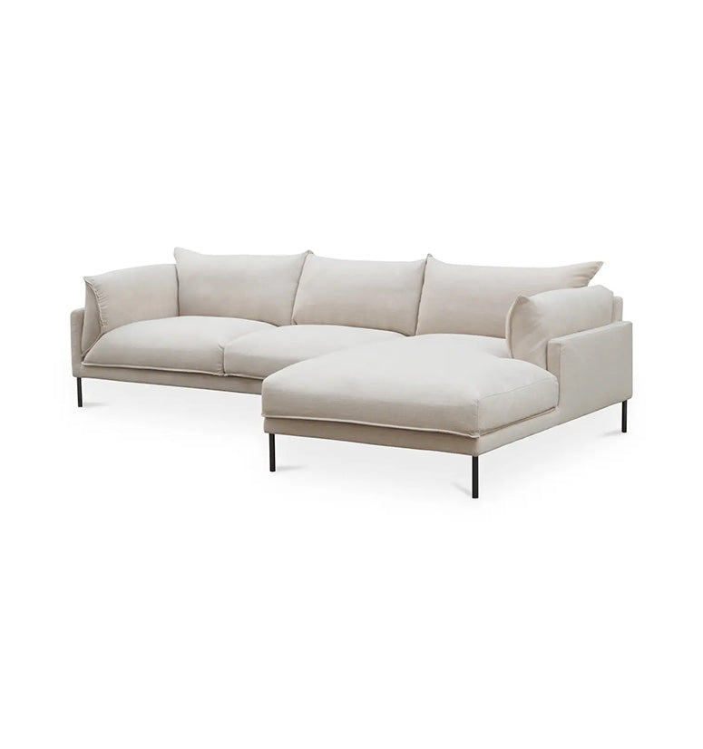 Quinn Sectional,2 facing option ,sandy beige