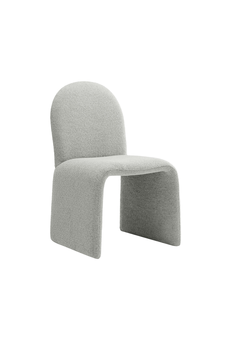 Riviera Boucle Armless Dining Chair,Dove Gray