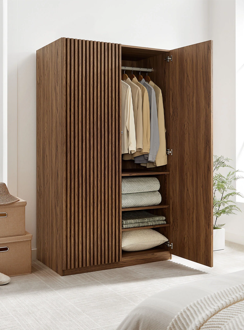 Calyx 2-Door Closet ,Walnut