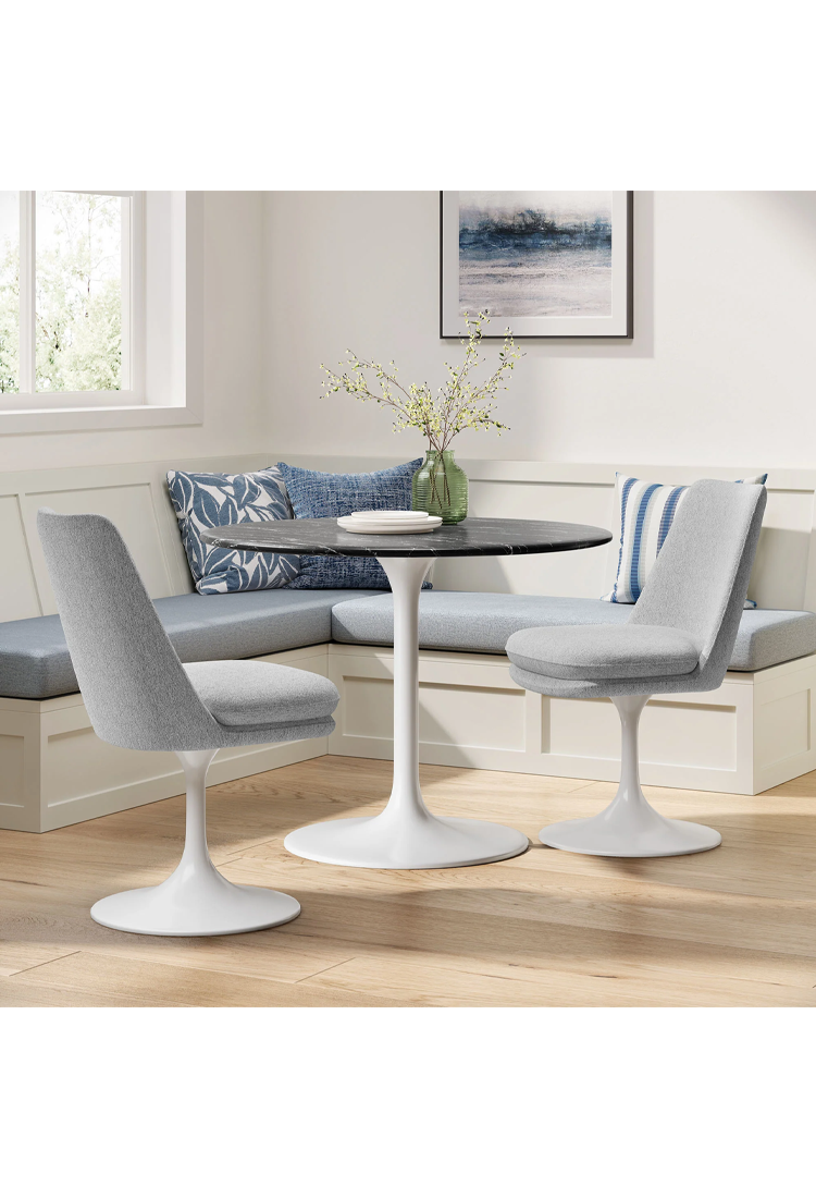 Lily Swiel Dining Chair,White Light Gray