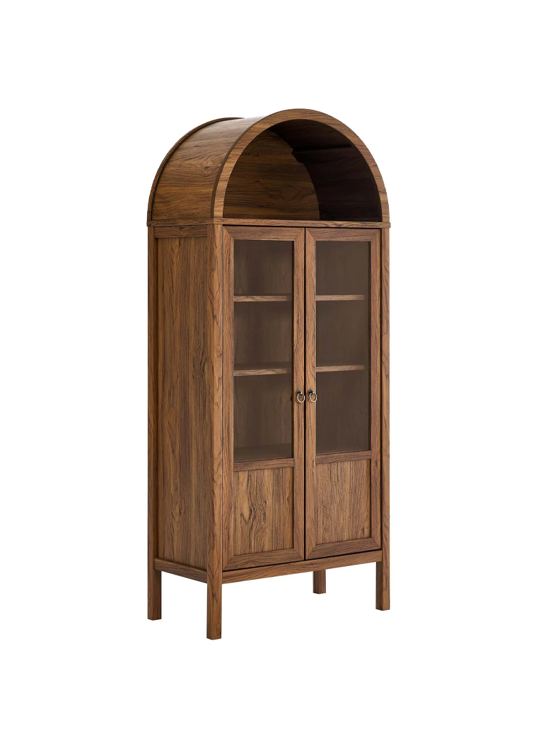 Calista Storage Display Cabinet,walnut