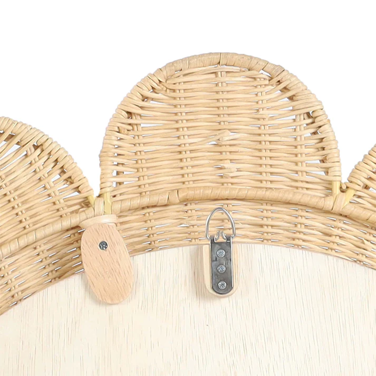 Coraline Rattan Round Wall Mirror, Natural