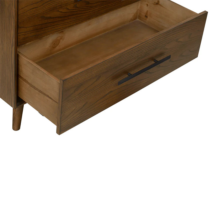 Emerie 33" Walnut 5-Drawer Chest