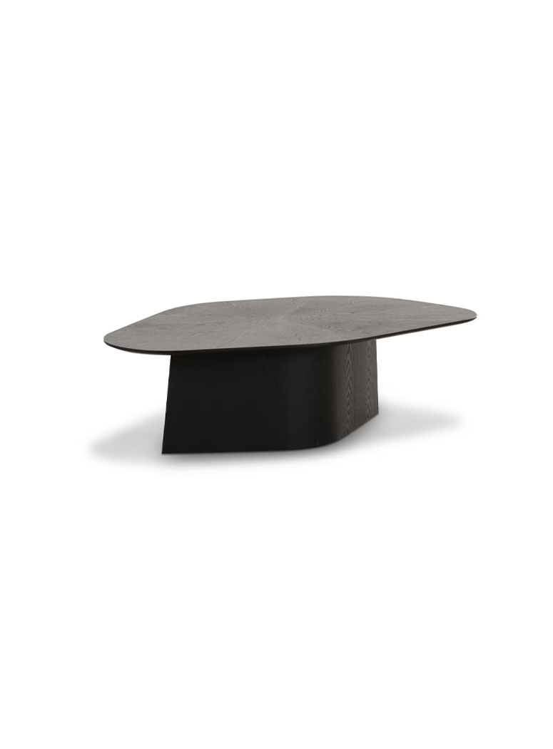 Fiorael Geometric Low Coffee Table,Black Ash