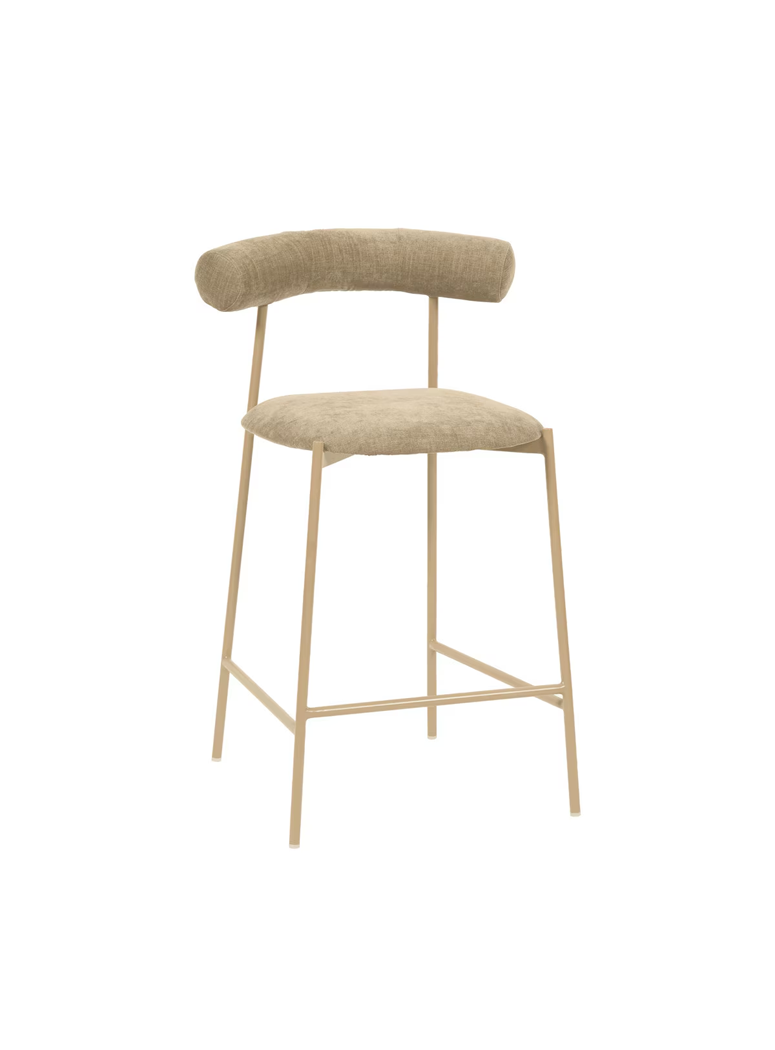 Nibbles Velvet Counter Stool,taupe