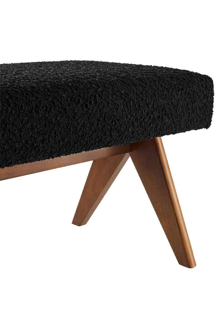 Fynix 47" Boucle Bench,Black