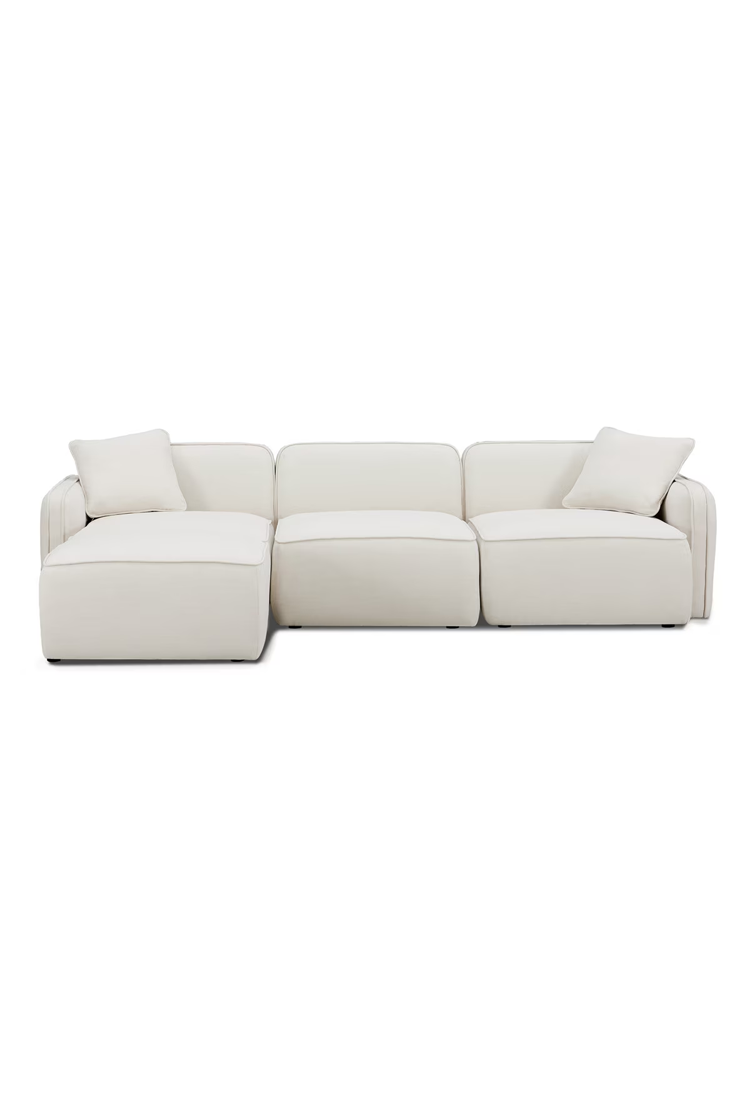 Syntara Linen 4- Piece Sectional,Sand