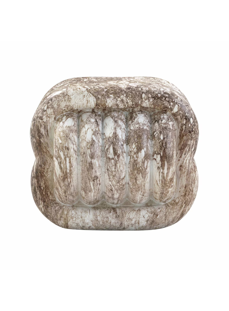 Solana Faux Marble Indoor/ Outdoor Accent Stool