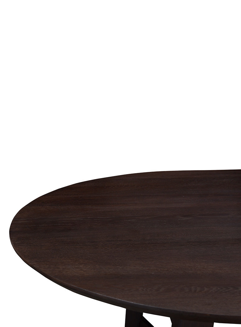 Pine Dining Table Small,dark brown