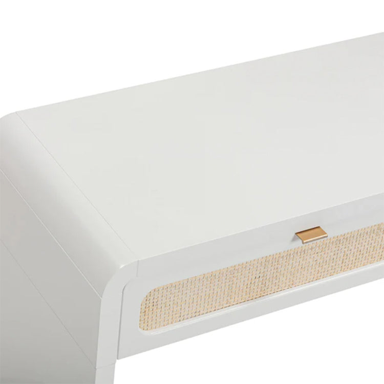 Pattie Rattan Console Table, White
