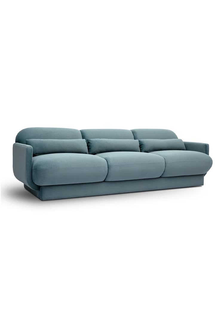 Azura Blue Velvet Sofa