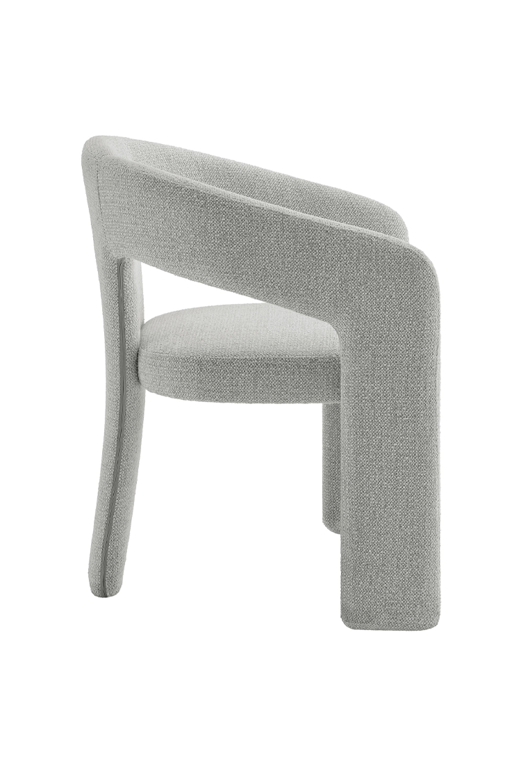 Elyssia Fabric Dining Chair,Dove Gray