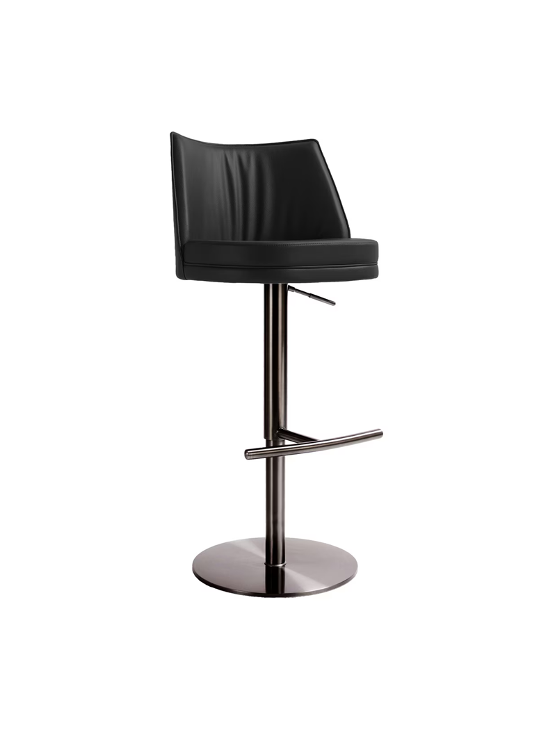 Gizmo Leater on Adjustable Stool,black