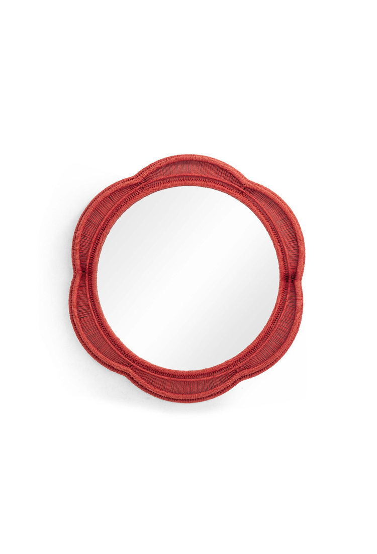 Bravura Wall Mirror,Red