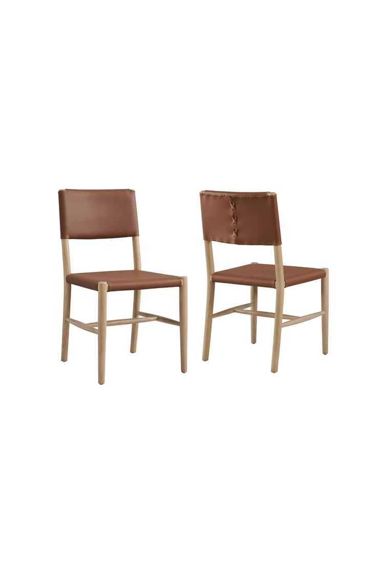 Empyrean Leather Dining Side Chair,Set of 2