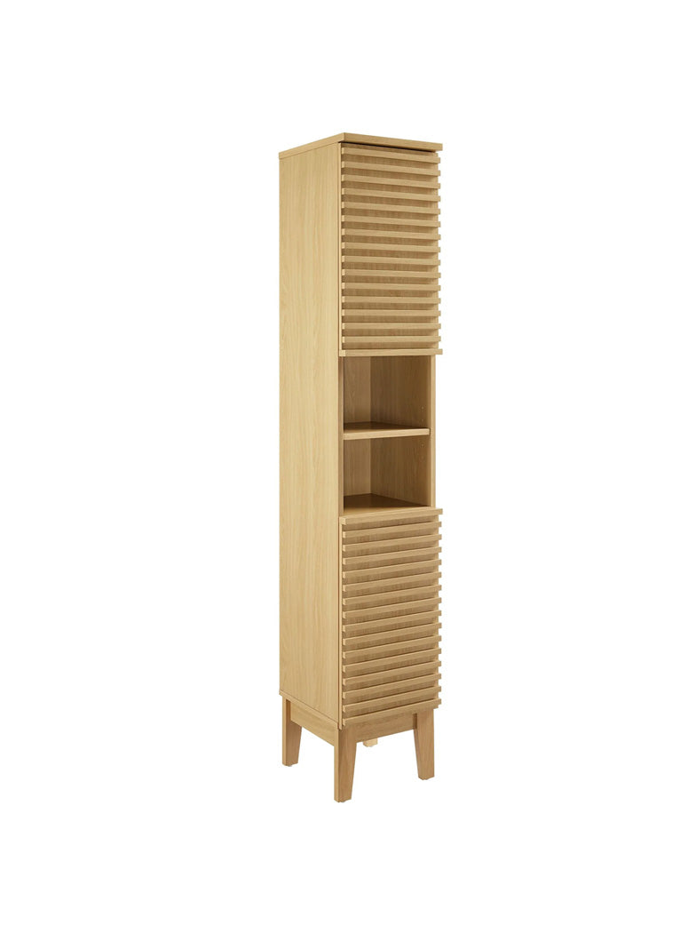 Chateau Narrow Bathroom Storage Cabinet,oak