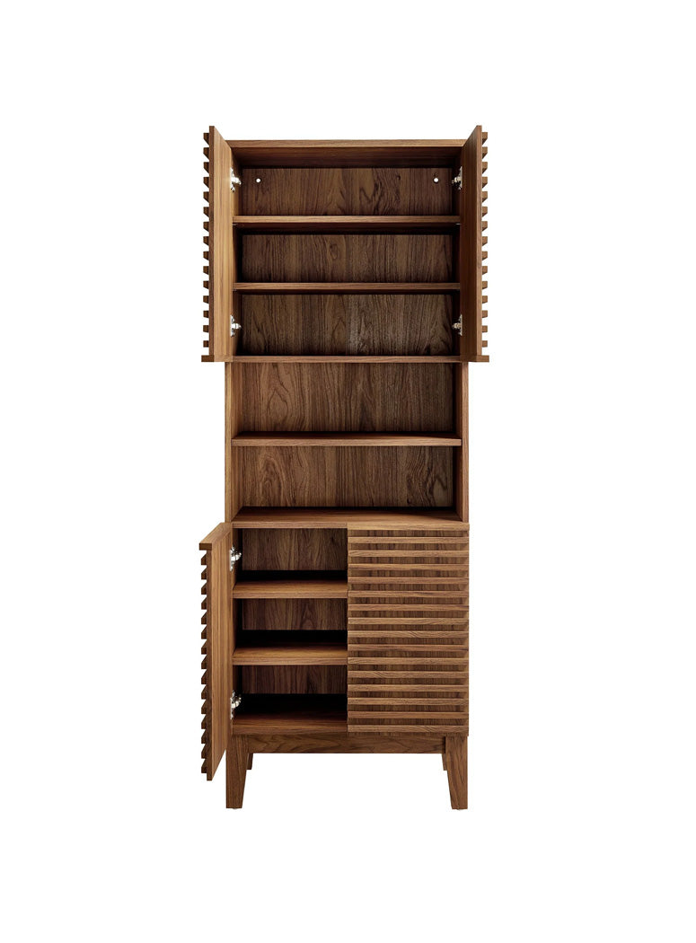 Chateau  BRender Tall Narrow Bathroom Storage Cabinet,walnut