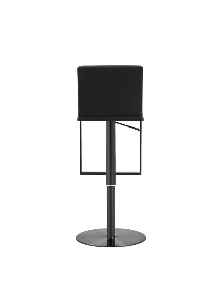 Albert BLK on BLK Vegan Leather Adjustable Stool