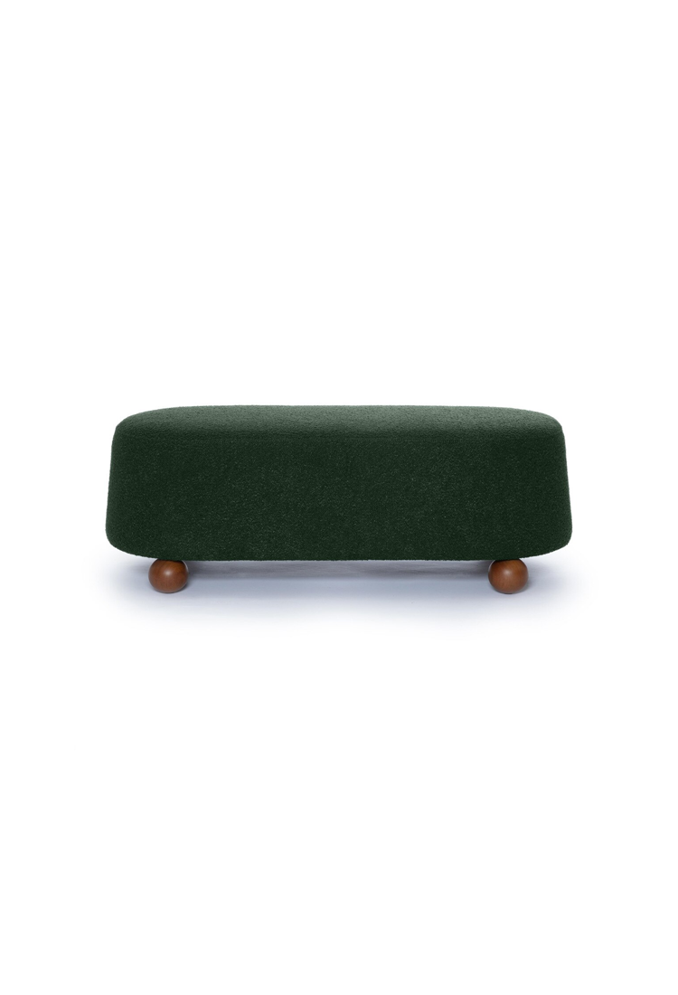 Sirenna Boucle Large Ottoman,Green