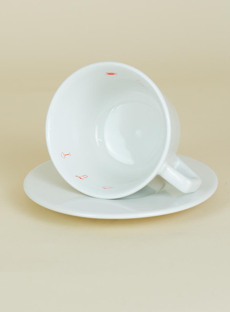 6XS STUDIO LATTE CUP with saucer / 12OZ